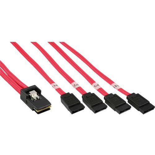 InLine 27610 cavo Serial Attached SCSI (SAS) Rosso