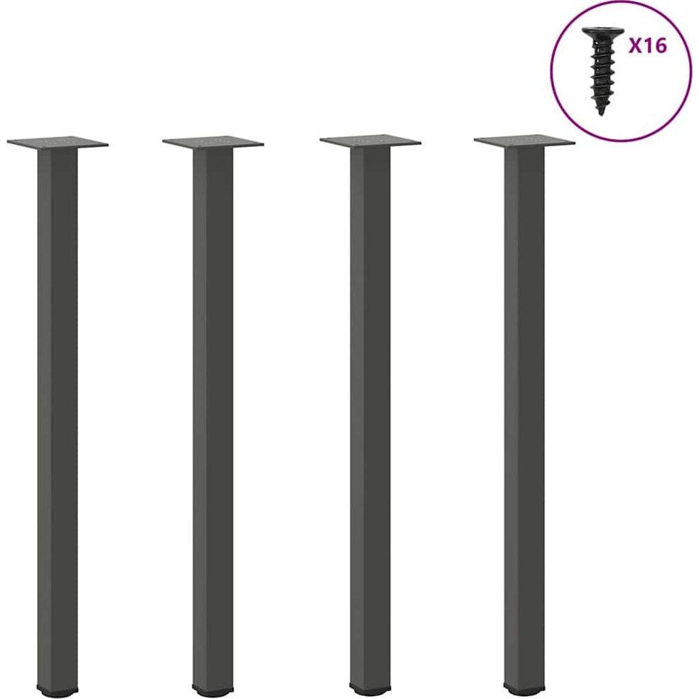 dohányzóasztal lábak 4 db antracit 72-74 cm acél (4012458)