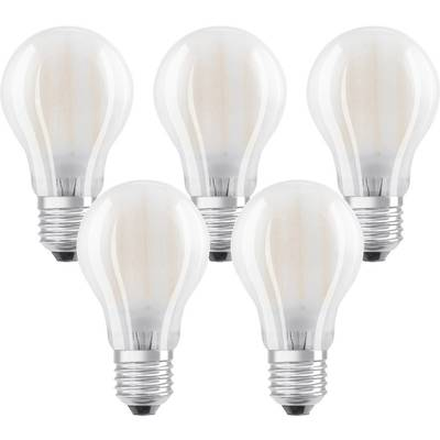 OSRAM LED E27 Körte forma 7 W = 60 W Melegfehér (O x H) 60 mm x 108 mm EEK: A++ Filament 5 db (4058075090620)