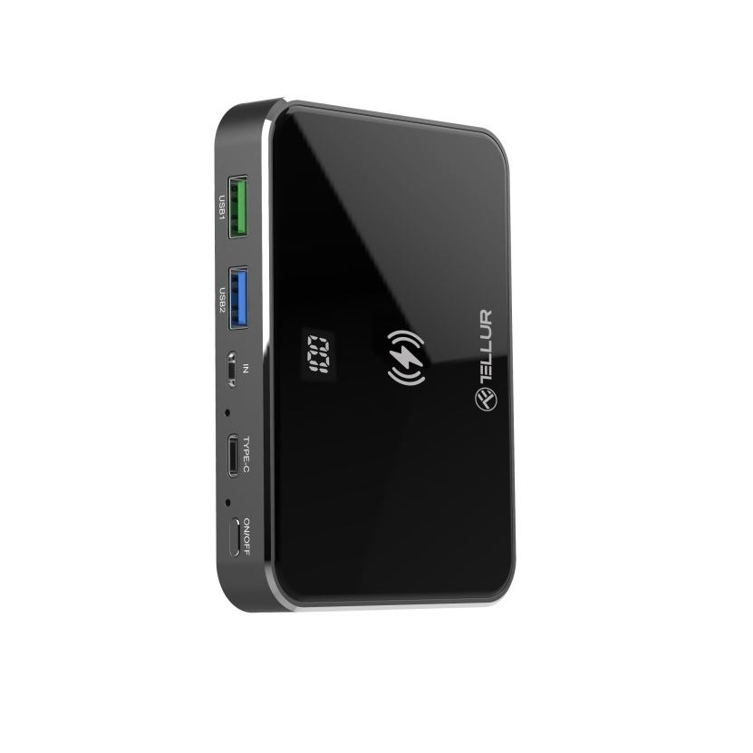 Външна батерия Tellur GPD100 10 000 mAh, черна