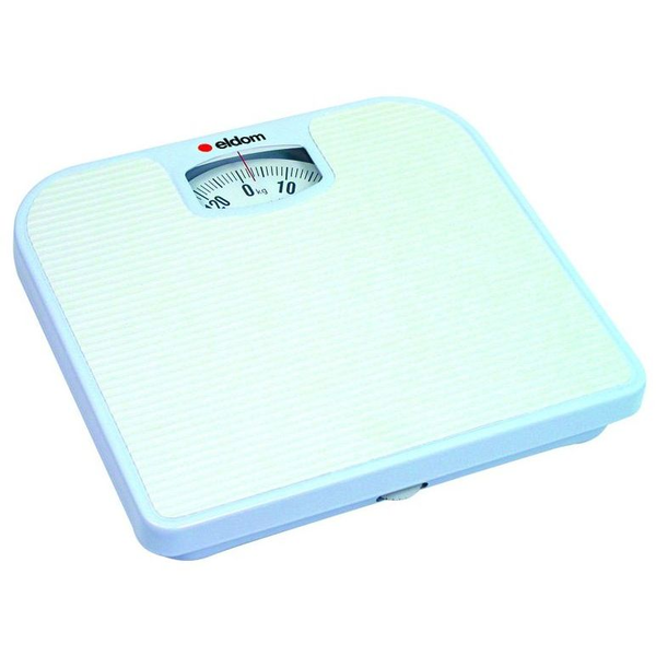 Fürdőszobamérleg Eldom mechanikus fehér 120 kg 1000 g