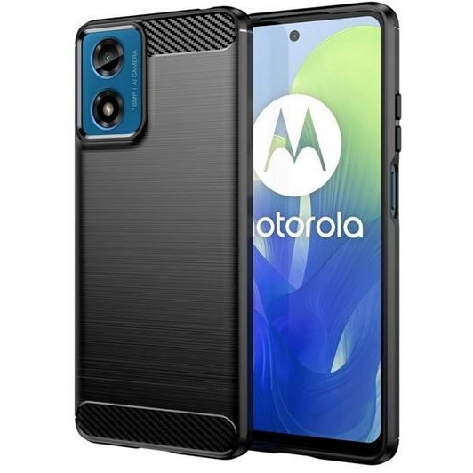 Gigapack Motorola Moto E14 (XT2421–14) szálcsiszolt, karbon mintás tok fekete (GP-155059) (GP-155059)