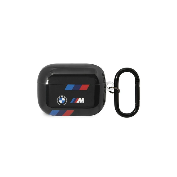 BMW BMAP222SOTK AirPods Pro 2 gen készülékhez tok Tricolor Stripes fekete