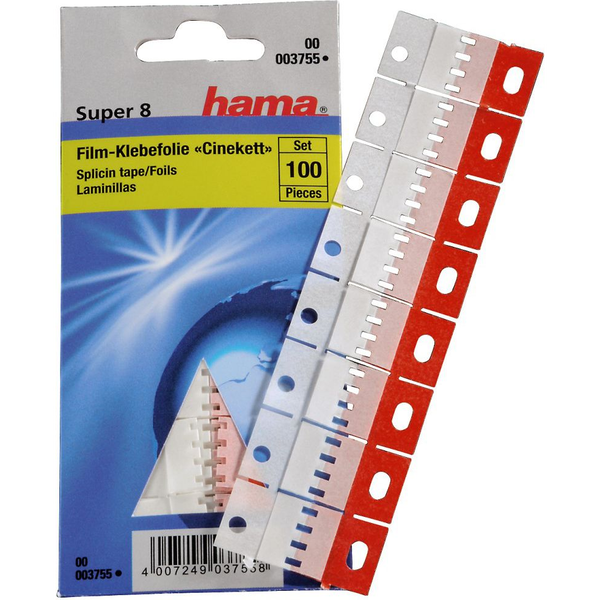 Hama Film Splicing Tape Cinekett pellicola adesiva 100 pz Rosso, Bianco