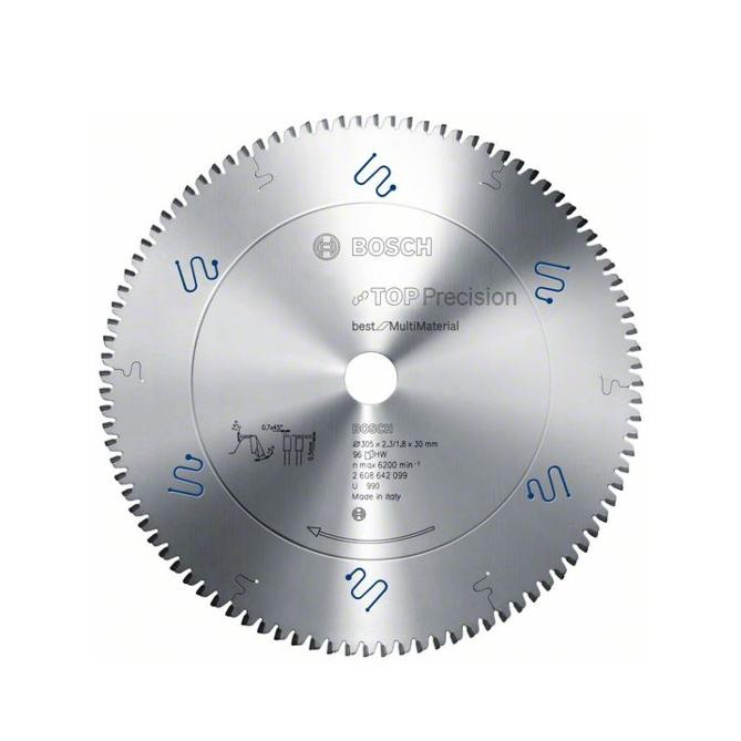 Bosch 2608642098 Körfűrészlap, Top Precision Best for Multi Material 254 x 30 x 2,3 mm, 80 (2608642098)