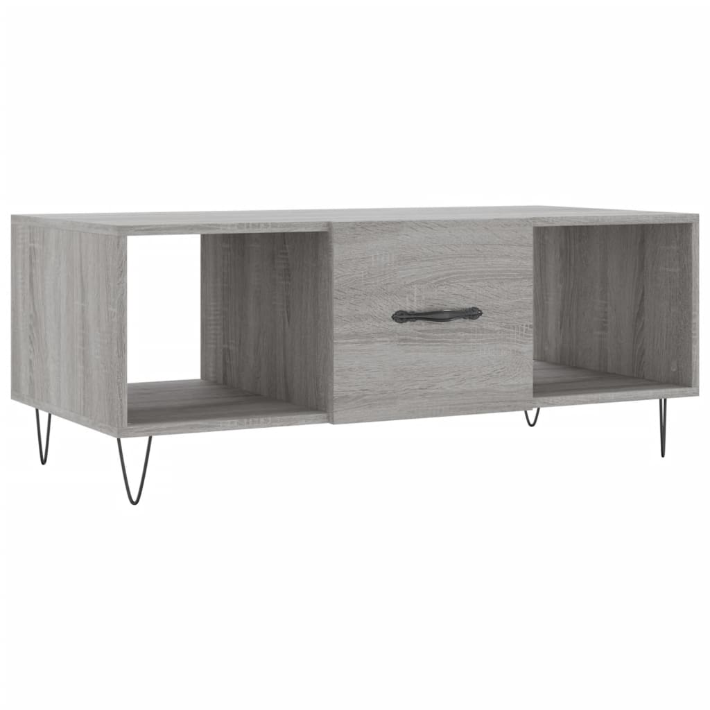 szürke sonoma színű szerelt fa dohányzóasztal 102 x 50 x 40 cm (829298)