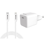 Sandberg USB-C 20W hálózati töltő fehér és USB-C - Lightning kábel 1m (441-57)