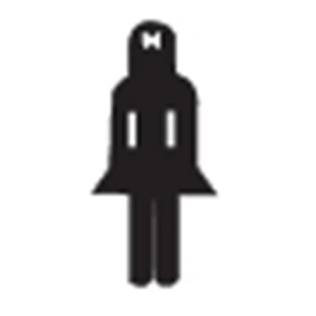 Apli Információs matrica - női mosdó (00835)