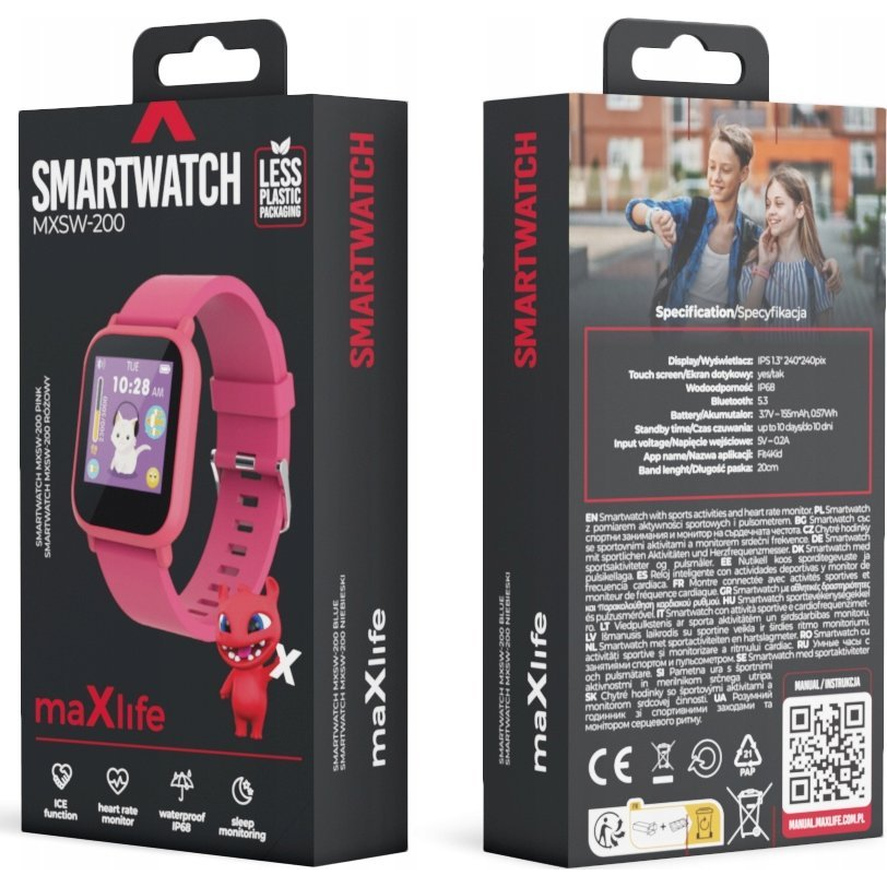 MaxLife MXSW-200 Gyerek Okosóra Rózsaszín (OEM0300611)