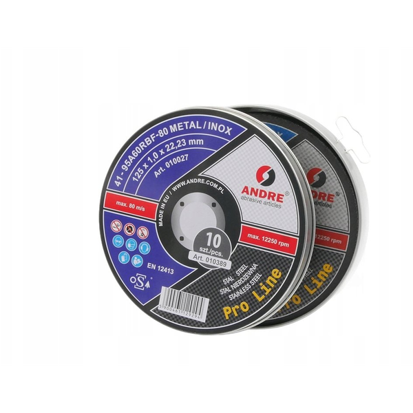 Andre Tarcza do metalu 125 x 1,0mm Metal/Inox PRO LINE 95A60RBF PUSZKA /10szt.