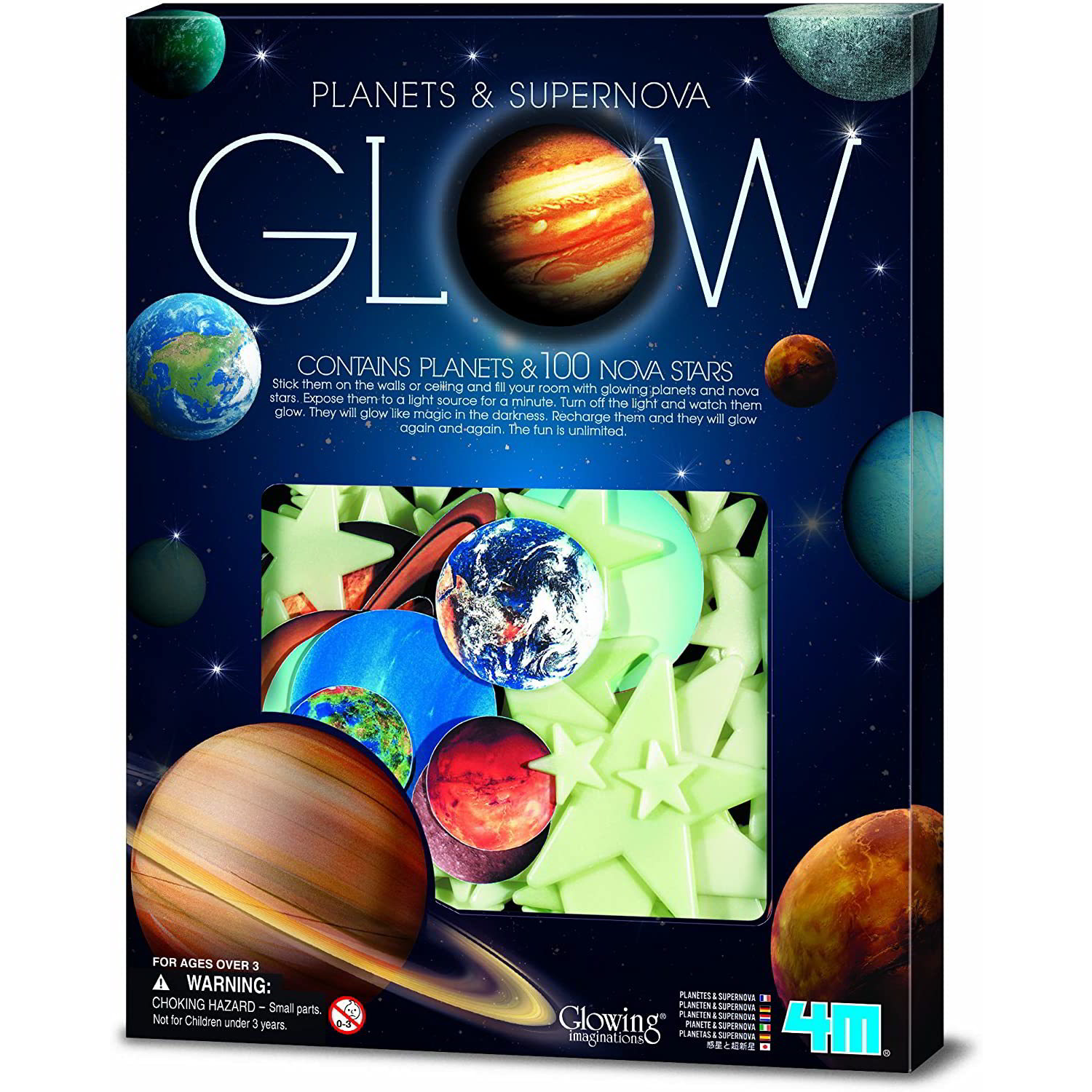 HCM Glow: Világító fali dekoráció - Csillagok és bolygók (68254)