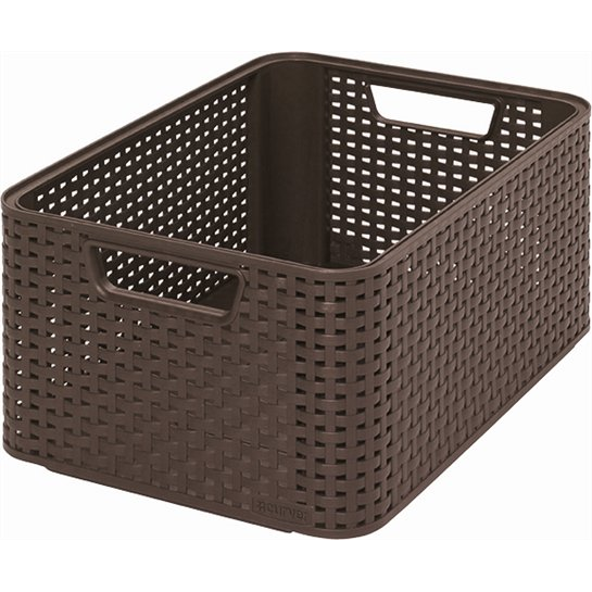 Curver My Style 18l Rattan hatású tárolókosár - Sötétbarna (188960/205844)