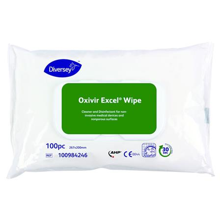 Diversey Oxivir Excel Tisztító- és fertőtlenítő kendő (100db/csomag) (100984246)