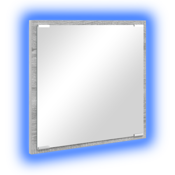 LED fürdőszoba tükör szürke sonoma 40x8.5x37 cm mérnöki fa