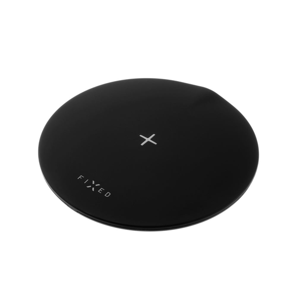 Безжично зарядно устройство FIXED SlimPad, За телефон, Бързо зареждане, 15 W, Черно