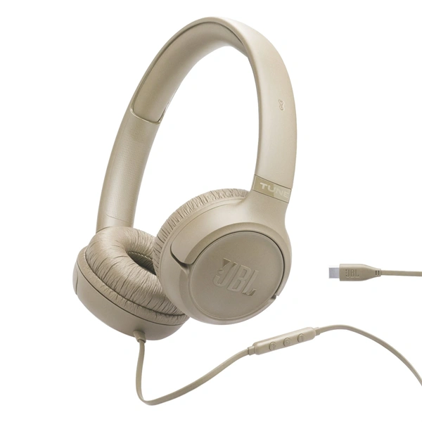 JBL Tune 530C USB C Headset Ledningsført USB Type-C Mokka