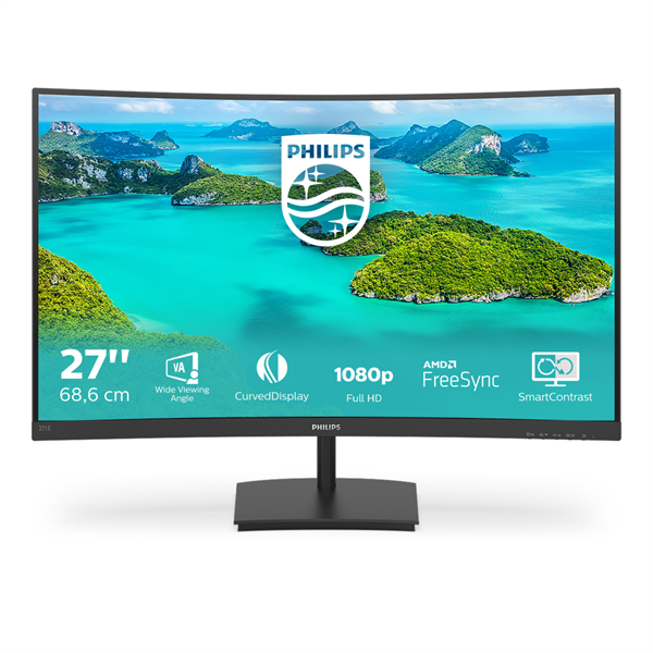 Philips E Line 271E1SCA/00 LED display 68,6 см (27") 1920 x 1080 пиксела Full HD LCD Черен