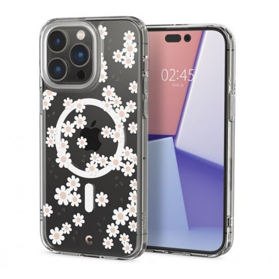 Spigen Cyrill Apple iPhone 14 Pro Max Cecile MagSafe tok fehér Daisy (ACS04873) (ACS04873)
