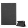 Tok álló, bőr hatású (FLIP, oldalra nyíló, asztali tartó funkció, textil hatás) FEKETE [Huawei MediaPad M6 10.8 LTE]