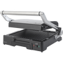 Контактен грил ECG KG 300 deluxe, 2000W, печене, скара, барбекю, грил плочи с незалепваща повърхност, променлива температура, черен/сив