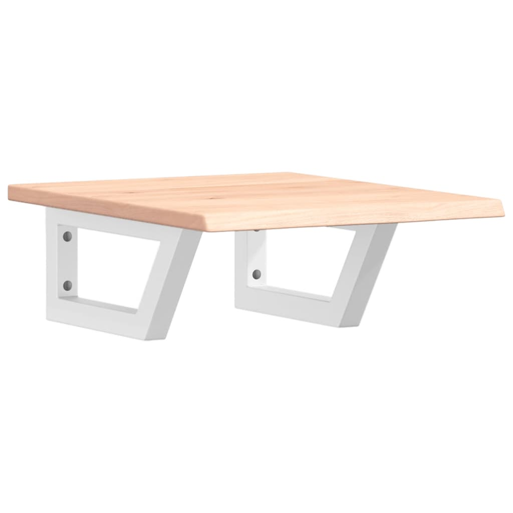 acél és tömör tölgyfa falra szerelhető mosdópolc (3302534)