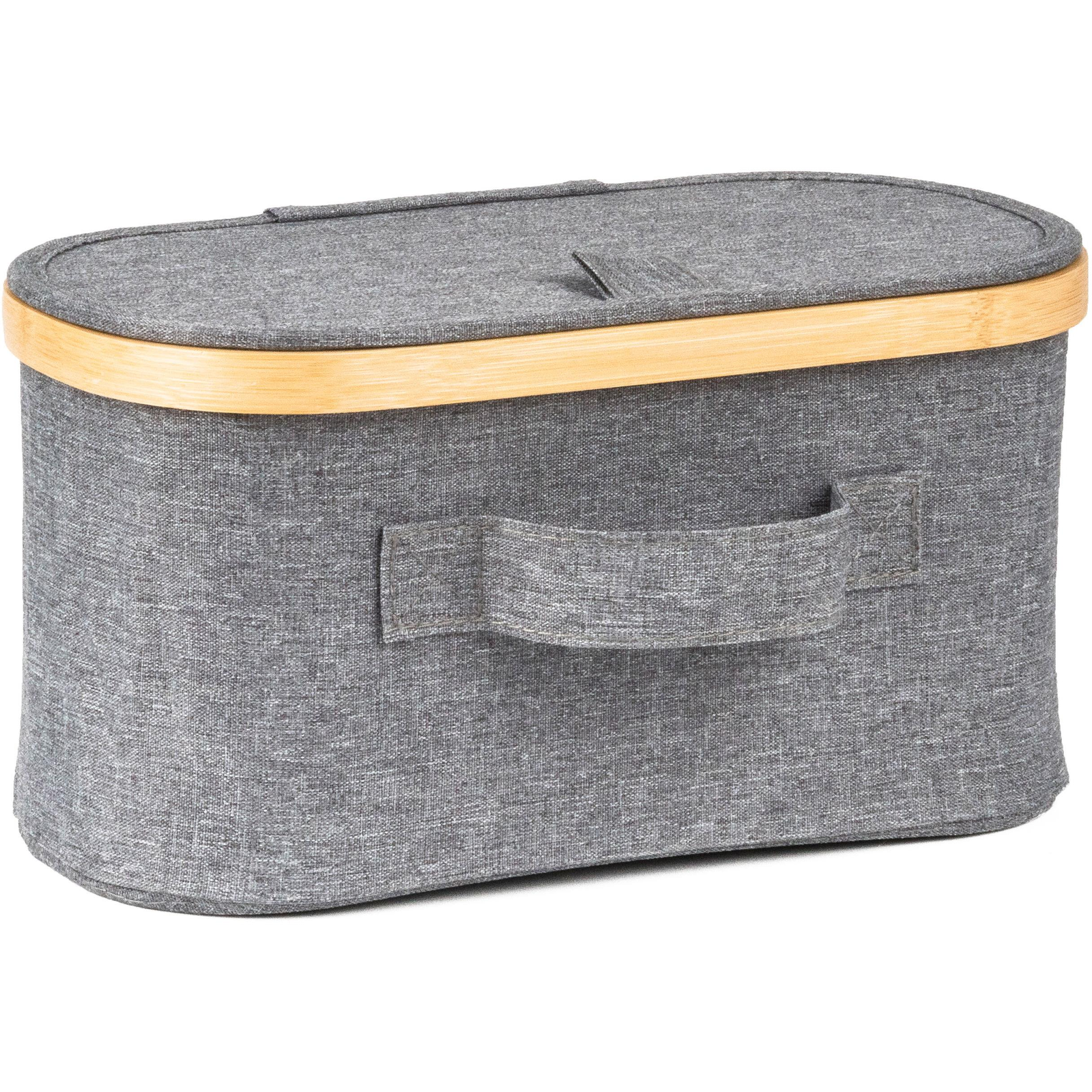 G21 30×15×15 cm bambusz, fedéllel, szürke (UBG21BAM004G)