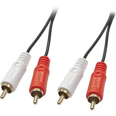 Lindy 35663 lydkabel 5 m 2 x RCA Sort, Rød, Hvid