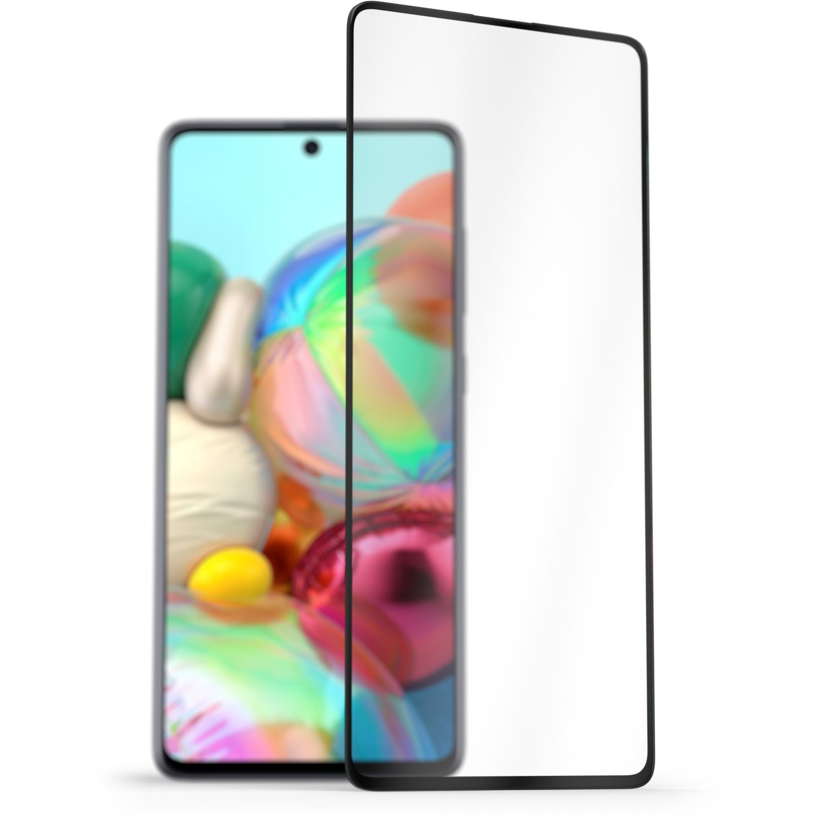 AlzaGuard FullCover Glass Protector Samsung Galaxy A71 2.5D üvegfólia - fekete (AGD-TGC0117)