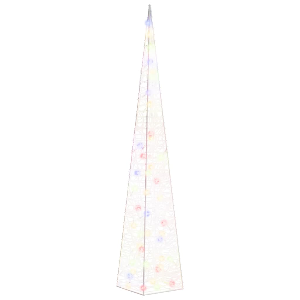 dekoratív többszínű LED-es akril fénykúp 120 cm (328966)