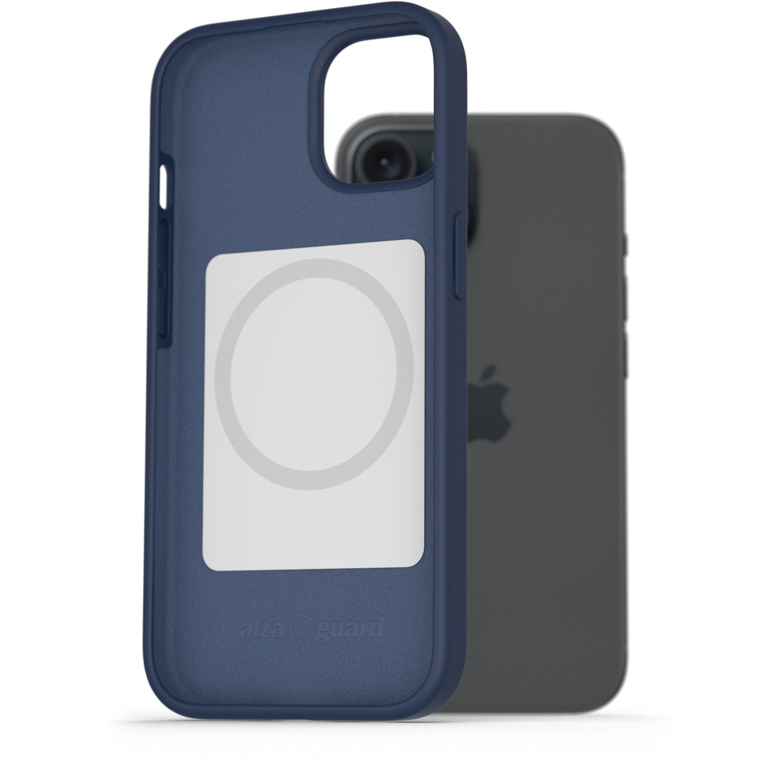 AlzaGuard Silicone iPhone 15 Plus Magsafe kék tok (AGD-MFMS0009L)