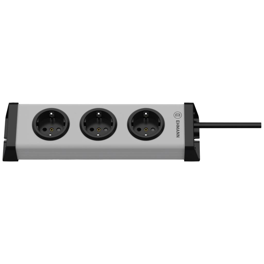 Ehmann 0200x00032303 Elosztó kapcsolóval Ezüst, Fekete Védőérintkezős 3m (0200x00032303)