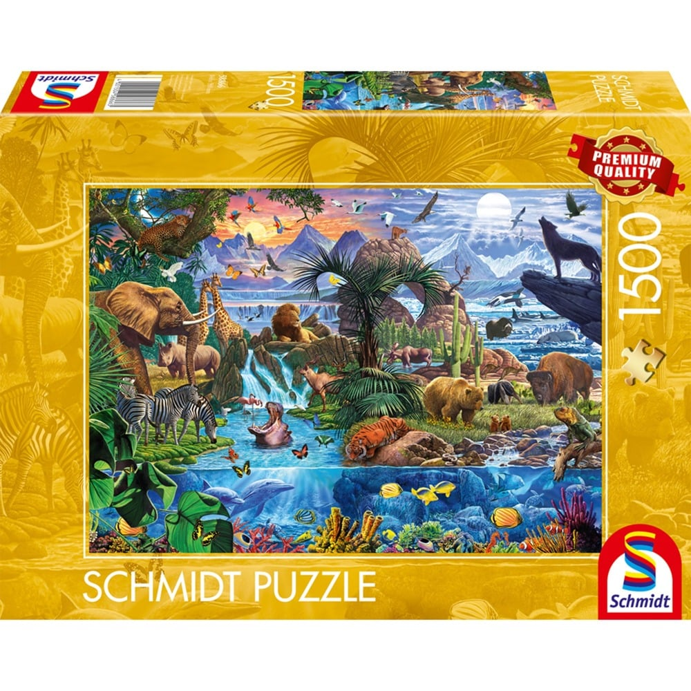 Schmidt Spiele Panoráma az állatvilágra 1500 darabos puzzle (58866)