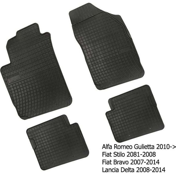  Frogum DYWANIKI GUMOWE ALFA ROMEO GULIETTA 2010- / FIAT STILO 2002-2008 / LANCIA DELTA 2008