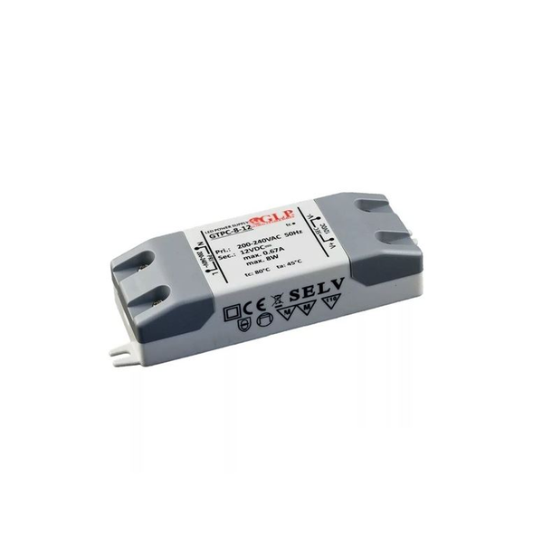GLP GTPC-8-12 12V/0,67A 8W IP20 LED tápegység