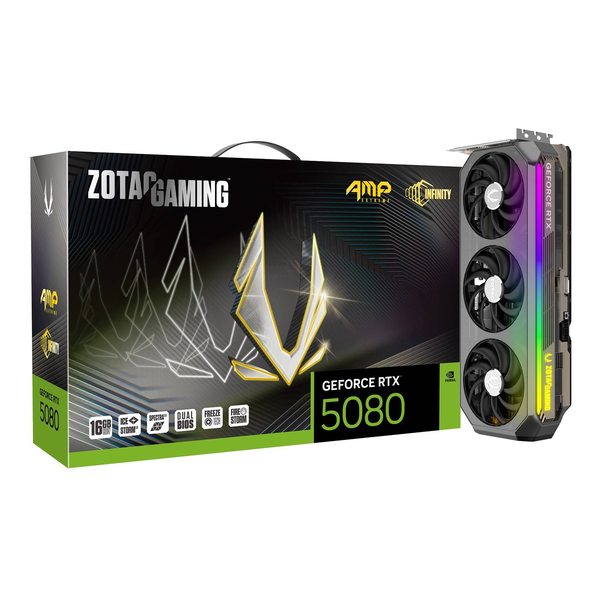 Zotac GeForce RTX 5080 16 GB GDDR7 AMP Extreme INFINITY Videókártya