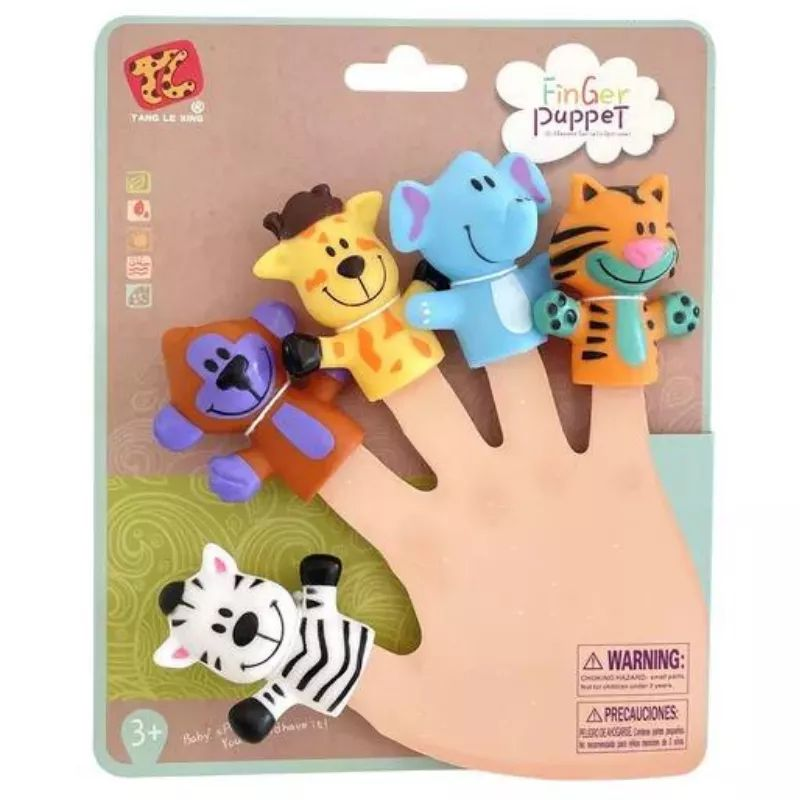 Műanyag Vadállatok ujjbáb szett (5 db/csomag) (5900)