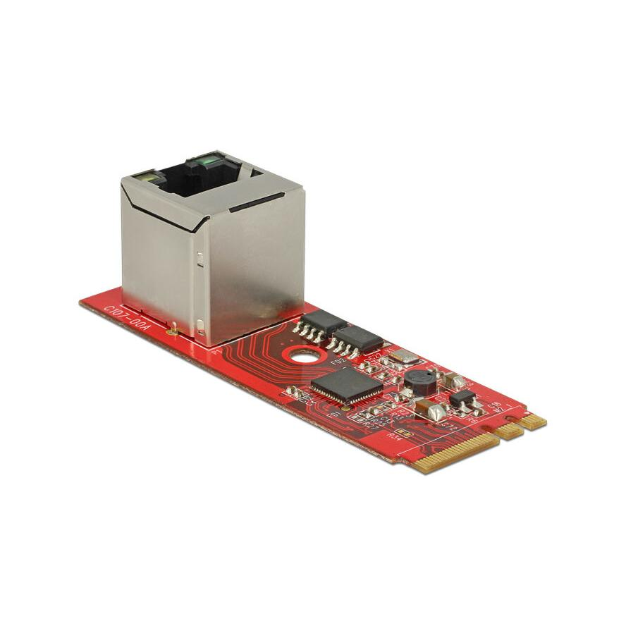 Delock vertical 1Gb/s M.2 2260 A+E RJ45 hálózati adapter (62949)