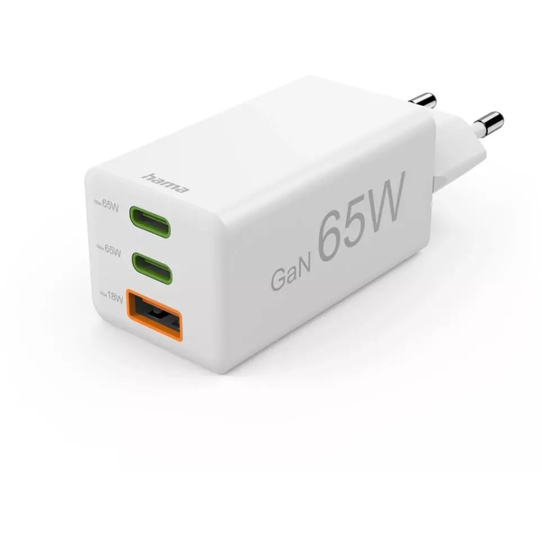 Hama 00125142 oplader til mobil enhed Universel Hvid Vekselstrøm Hurtig opladning Indendørs