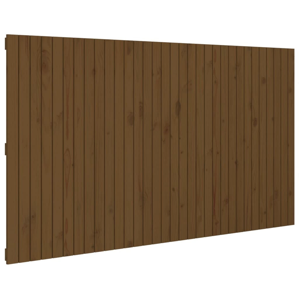 mézbarna tömör fenyőfa fali fejtámla 204x3x110 cm (824931)