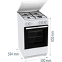 Gorenje GG5A14WJ 4 zónás szabadonálló Gáztűzhely - Fehér - Szépséghibás