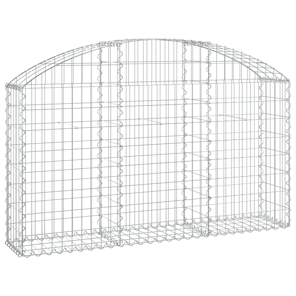 íves horganyzott vas gabion kosár 150x30x80/100 cm (153444)