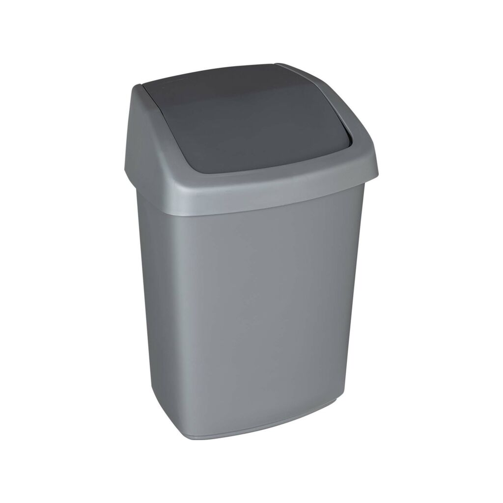 Curver Swing Top 25Literes Billenő Fedeles Szemetes - Ezüst/Grafit (168013)