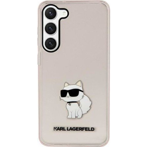 Karl Lagerfeld Ikonik Choupette Samsung Galaxy S23+, szilikon tok, rózsaszín (KLD1487)