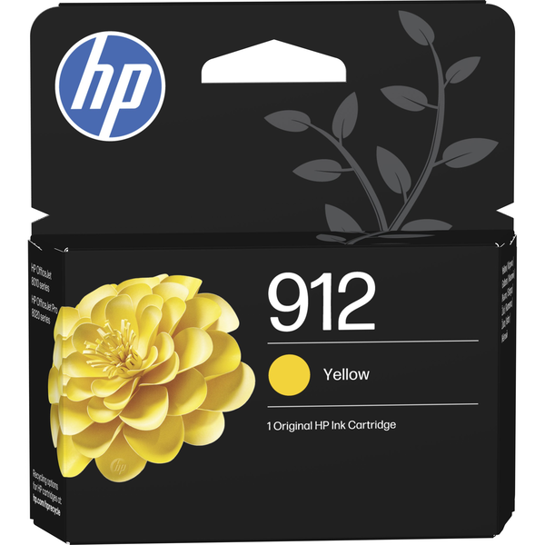 HP 912 Yellow Original Ink Cartridge blækpatron 1 stk Standard udbytte