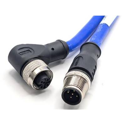 Mueller Electric C5AD82M010 Érzékelő-/működtető összekötő M12 Dugó, egyenes, Alj, hajlított 10 m Pólusszám: 5 1 db (C5AD82M010)