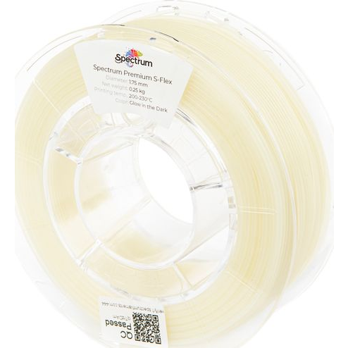Spectrum Filaments 80469 S-Flex 90A Glow in the Dark 3D nyomtatószál Rugalmas nyomtatószál rugalmas, vegyileg ellenálló, késedelem nélkül, (SPC-18720)