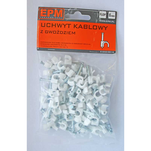 EPM Uchwyt kablowy FLOP FO-6 100 sztuk - E-650-0016