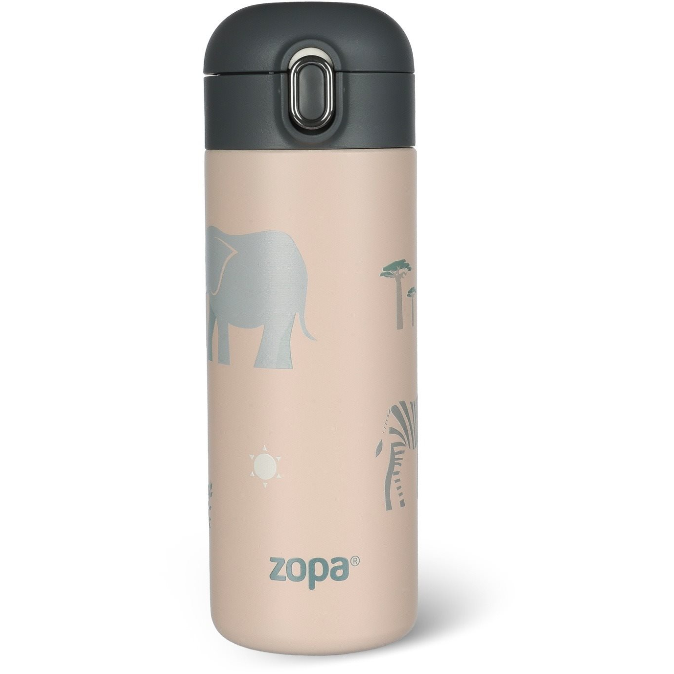 Zopa Safari Szívószálas italtermosz, 400 ml (8595114450466)