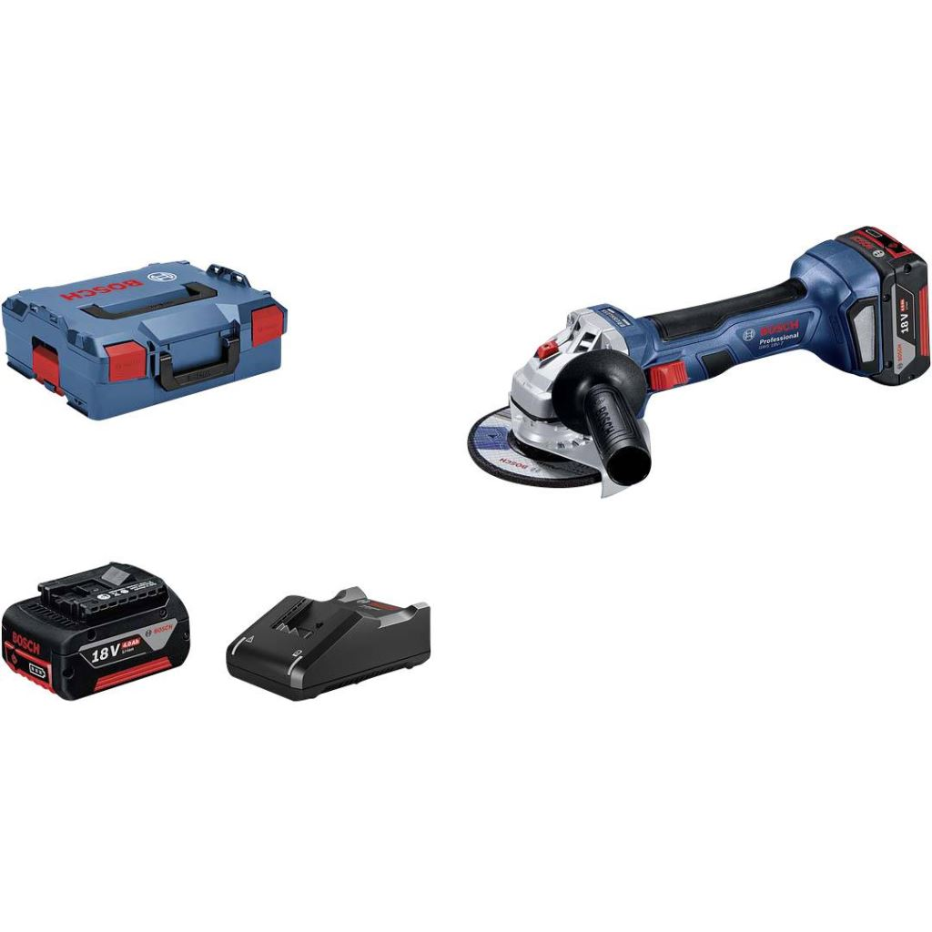 Bosch Professional GWS 18V-7 akkus sarokcsiszoló 2db 4.0Ah akkuval (06019H9005) (06019H9005)