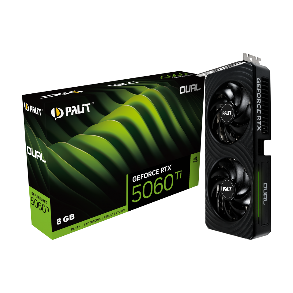 Palit GeForce RTX 5060 TI 8GB GDDR7 Dual Videókártya (NE7506T019P1-GB2062D)